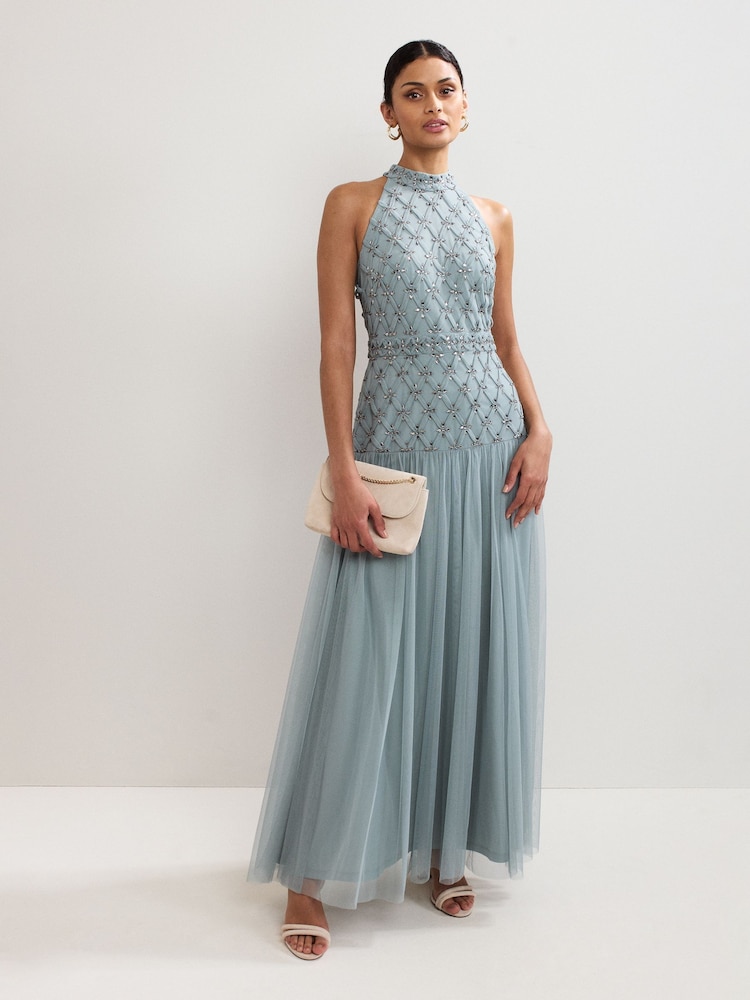 Phase Eight Green Nola Sequin Dress - Image 1 of 7