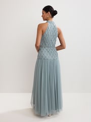 Phase Eight Green Nola Sequin Dress - Image 2 of 7