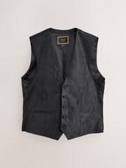 Black Design Waistcoat - Image 1 of 4