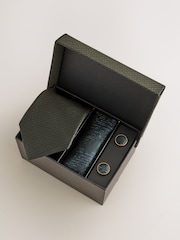 Green Tie, Pocket Square and Cufflink Gift Box - Image 1 of 3
