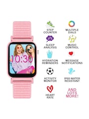 Tikkers Pink  Smart Series 13 Riptape Strap Smart Watch - Image 4 of 6