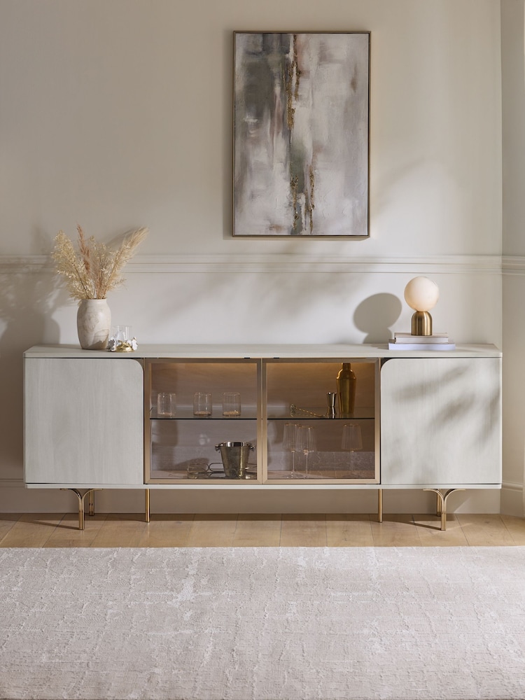 White Evie large lit Sideboard - Image 1 of 10 White Evie large lit Sideboard - Image 1 of 10