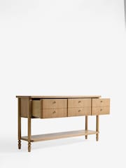 Black Margot Storage Oak Veneer Console Table - Image 10 of 12