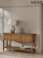 Black Margot Storage Oak Veneer Console Table - Image 12 of 12