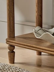 Black Margot Storage Oak Veneer Console Table - Image 4 of 12