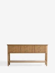 Black Margot Storage Oak Veneer Console Table - Image 8 of 12