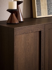 Dark Natural Oswin Oak Effect Large Sideboard - Image 6 of 11