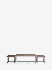 Dark Natural Oswin Oak Effect Coffee Table - Image 2 of 6