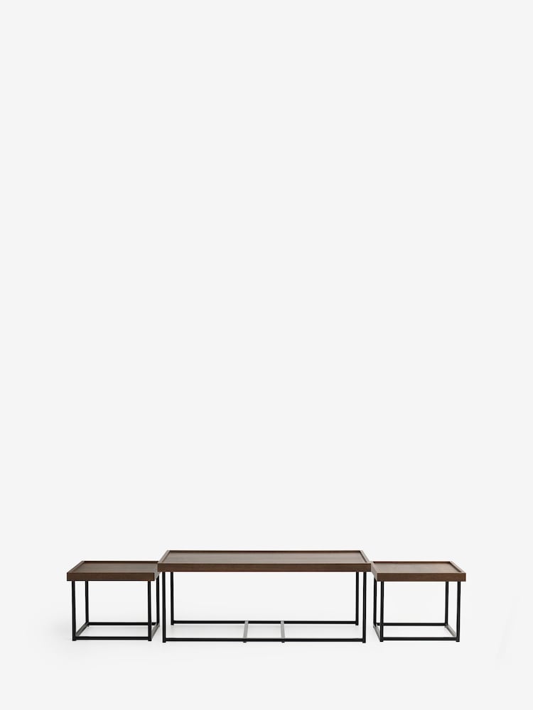 Dark Natural Oswin Oak Effect Coffee Table - Image 2 of 6 Dark Natural Oswin Oak Effect Coffee Table - Image 2 of 6