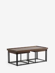Dark Natural Oswin Oak Effect Coffee Table - Image 3 of 6