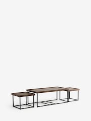Dark Natural Oswin Oak Effect Coffee Table - Image 4 of 6