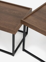 Dark Natural Oswin Oak Effect Coffee Table - Image 5 of 6