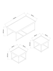Dark Natural Oswin Oak Effect Coffee Table - Image 6 of 6