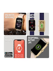 Reflex Active Cream Series 53 Smart Nude and Blue Interchangeable Strap Calling Watch - Image 3 of 5