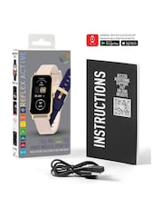 Reflex Active Cream Series 53 Smart Nude and Blue Interchangeable Strap Calling Watch - Image 5 of 5