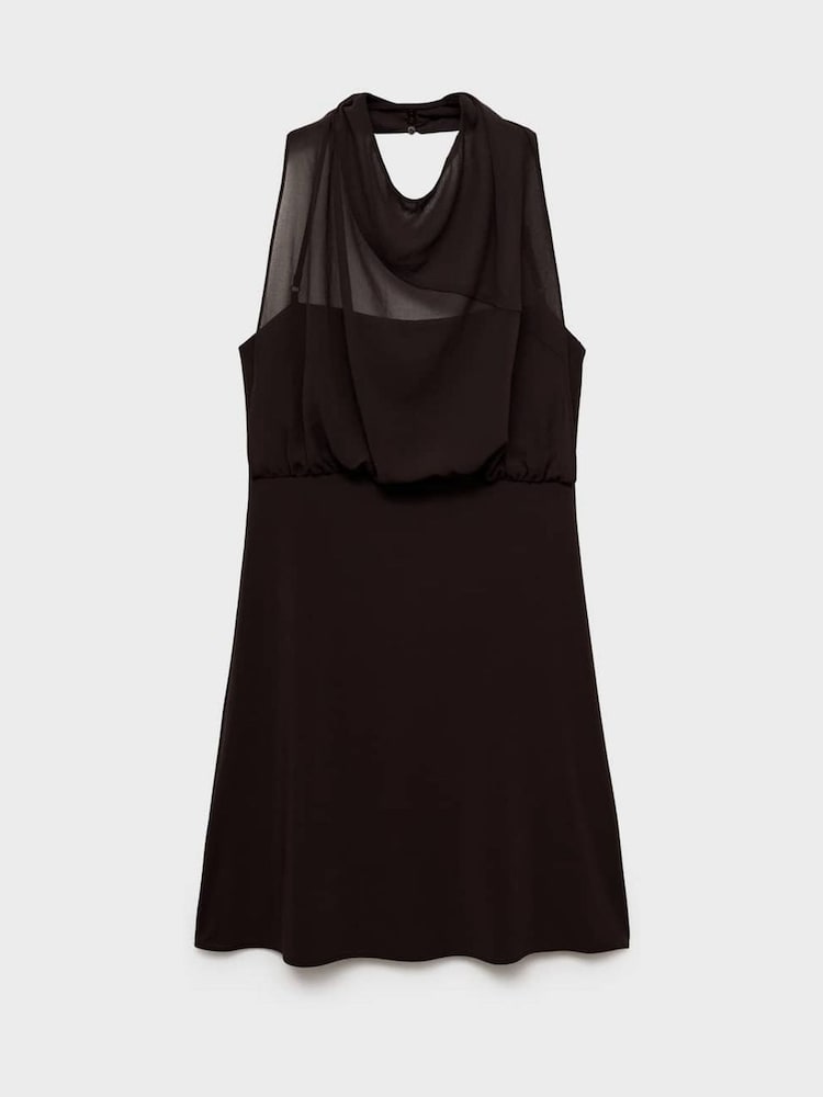 Mango Black Supriya Lele Sleeveless Halter Neck Mini Dress - Image 5 of 5
