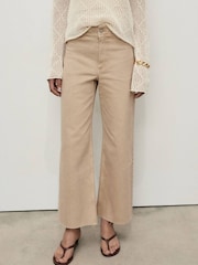 Mango Brown Catherin Culotte High Waist Jeans - Image 1 of 5