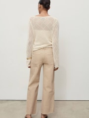 Mango Brown Catherin Culotte High Waist Jeans - Image 2 of 5