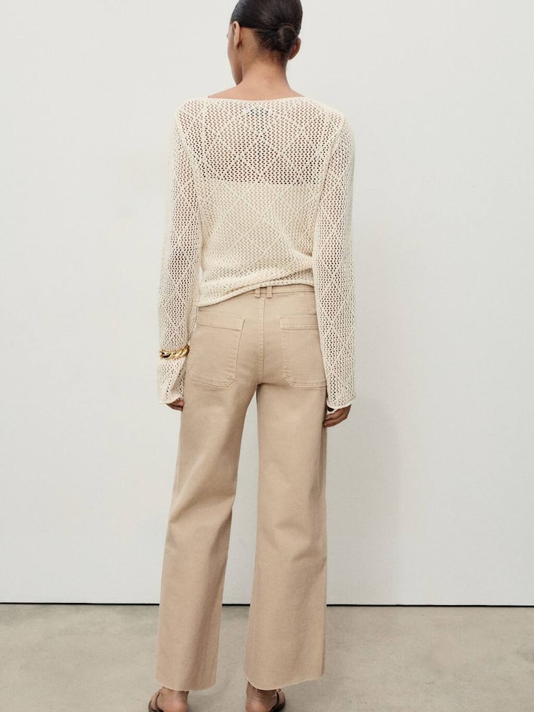 Mango Brown Catherin Culotte High Waist Jeans - Image 2 of 5