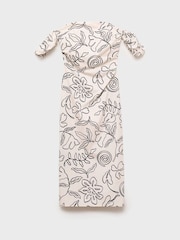 Mango Cream Off Shoulder Midi Dress - Image 5 of 6