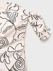 Mango Cream Off Shoulder Midi Dress - Image 6 of 6