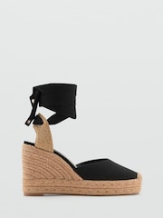 Mango Black Wedge Sandals - Image 2 of 3