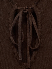 Mango Brown Sleeveless Knit Midi Dress - Image 7 of 7