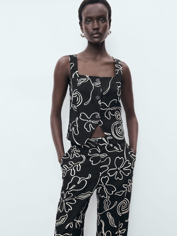 Mango Black Straight Trousers - Image 1 of 5