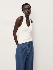 Mango Blue Ona Wide Leg Jeans - Image 3 of 6