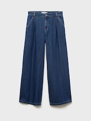 Mango Blue Ona Wide Leg Jeans - Image 5 of 6