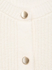 Mango Cream 100% Cotton Short Sleeve Cardigan - Image 5 of 5