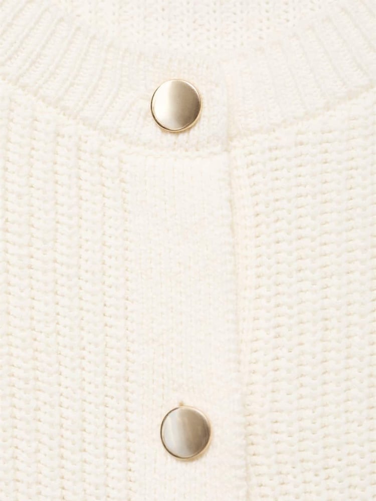 Mango Cream 100% Cotton Short Sleeve Cardigan - Image 5 of 5