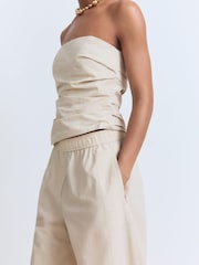 Mango Cream Paperbag Trousers - Image 2 of 5