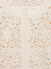 Mango Cream Crochet Cardigan - Image 6 of 6