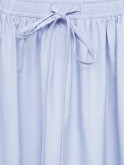 Mango Blue 100% Cotton Tie Waist Maxi Skirt - Image 7 of 7