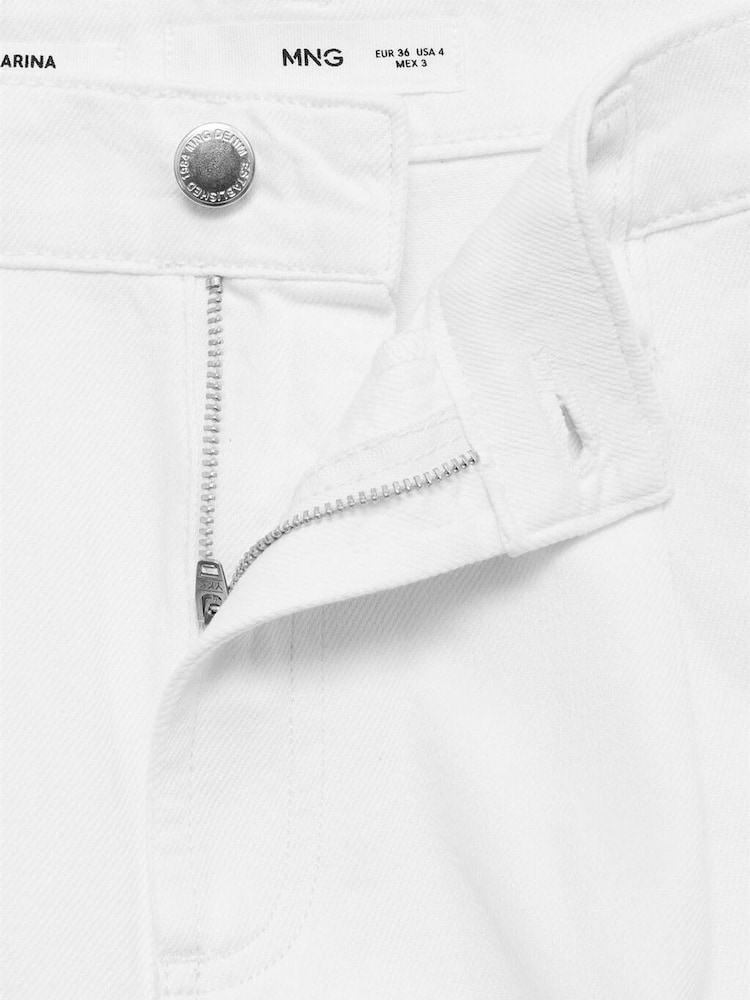 Mango Cream 100% Cotton Denim Bermuda Shorts - Image 7 of 7 Mango Cream 100% Cotton Denim Bermuda Shorts - Image 7 of 7