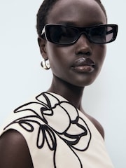 Mango Cream One Shoulder Blouse - Image 4 of 6