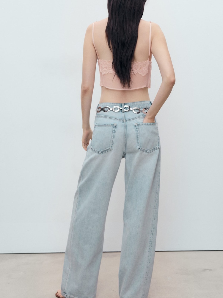 Mango Blue 100% Cotton Ivanna Tapered Jeans - Image 2 of 8