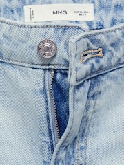 Mango Blue 100% Cotton Ivanna Tapered Jeans - Image 8 of 8