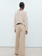 Mango Brown V-Neck Lightweight Jumper - Image 2 of 7