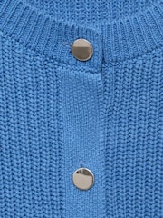 Mango Blue 100% Cotton Short Sleeve Cardigan - Image 5 of 5