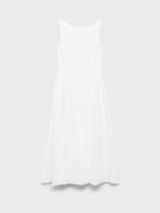Mango White Sleeveless Flared Dress - Image 6 of 7