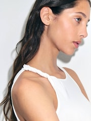 Mango White Knot Shoulder Detail Vest Top - Image 3 of 4