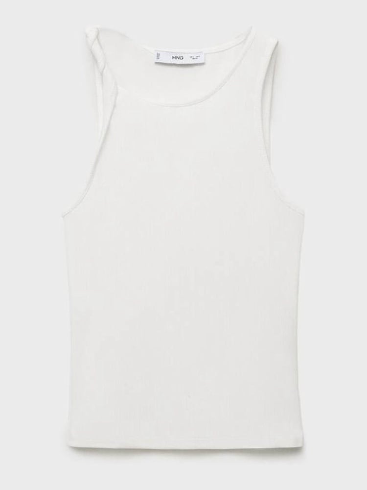 Mango White Knot Shoulder Detail Vest Top - Image 4 of 4