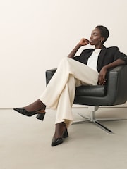 Black Patent Forever Comfort® Pointed Toe Slingback Block Heels - Image 10 of 10