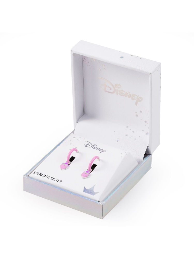 Peers Hardy Pink Tone 925 Disney Princess Purple Love Heart Huggie Earrings - Image 3 of 3 Peers Hardy Pink Tone 925 Disney Princess Purple Love Heart Huggie Earrings - Image 3 of 3