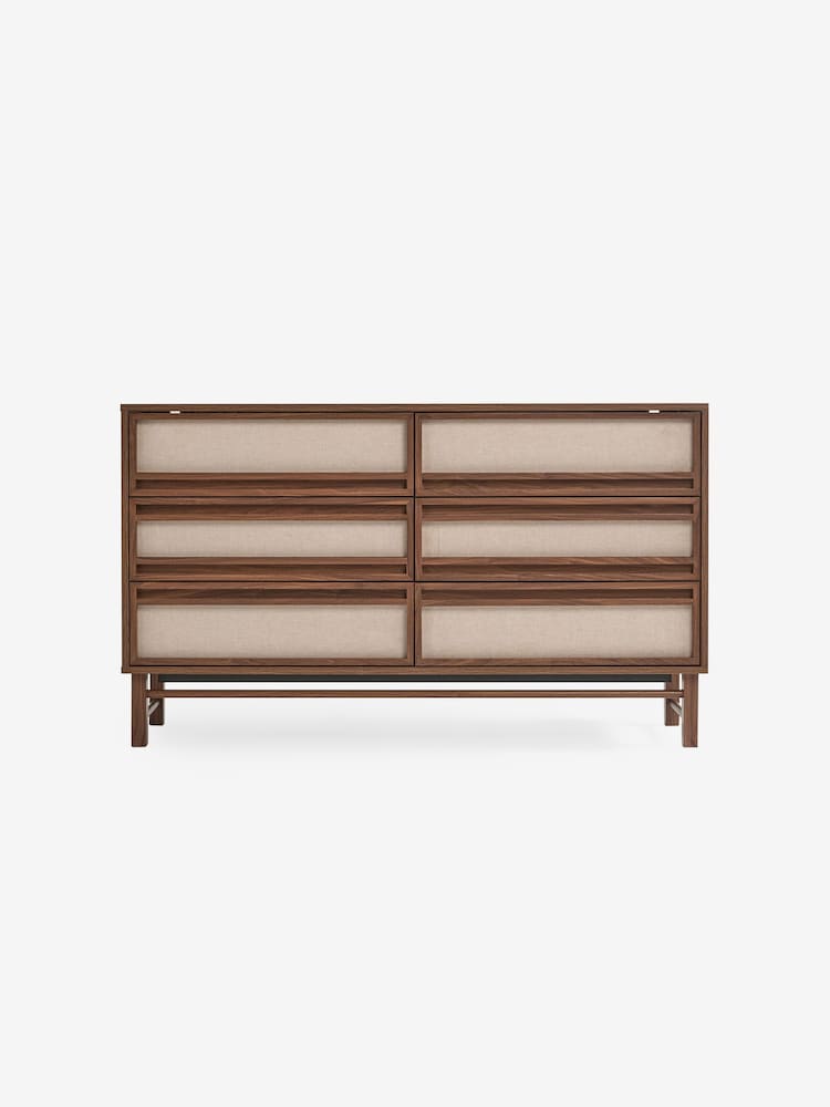 MADE.COM Dark Wood Effect Almelo 6 Drawer Wide Chest - Image 5 of 5