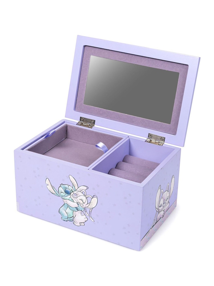 Stitch & Angel Purple Heart Jewellery Box - Image 1 of 4 Stitch & Angel Purple Heart Jewellery Box - Image 1 of 4