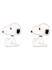 Peers Hardy 925 Sterling Silver Snoopy Enamel Stud Earrings - Image 1 of 3