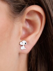 Peers Hardy 925 Sterling Silver Snoopy Enamel Stud Earrings - Image 2 of 3